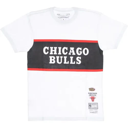 T-Shirts, male, , Size: XL Chicago Bulls NBA Block Tee - Mitchell & Ness - Modalova