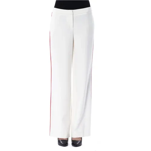 Weiße Polyester-Jeans mit seitlichen Streifen , Damen, Größe: S - Byblos - Modalova