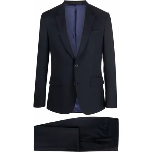 Single Breasted Suits, male, , Size: XL Navy Fitted Suit - Paul Smith - Modalova