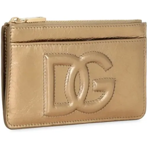 Golden Wallet , female, Sizes: ONE SIZE - Dolce & Gabbana - Modalova