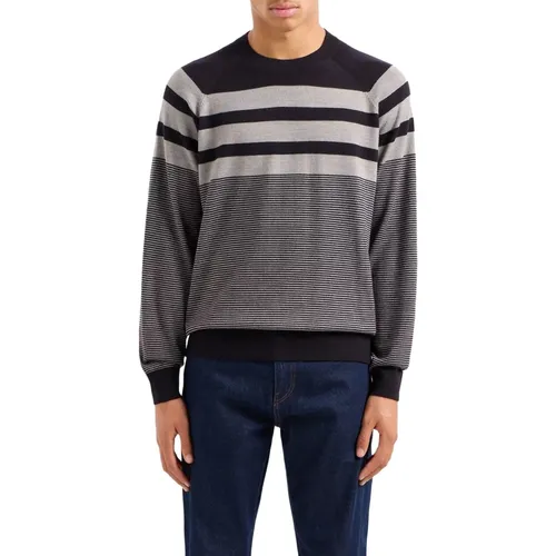 Gestreifter Pullover , Herren, Größe: M - Emporio Armani - Modalova