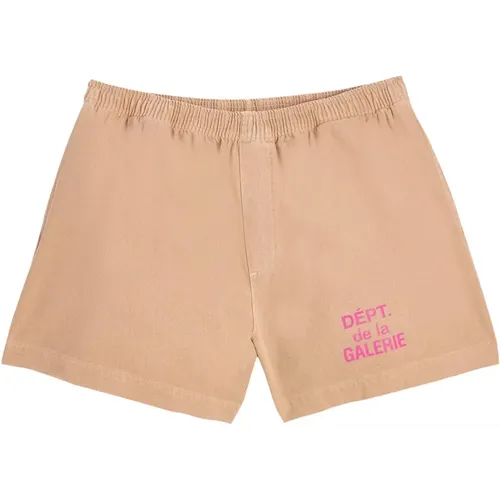 Französisches Logo Zuma Shorts Creme , Herren, Größe: S - Gallery Dept. - Modalova