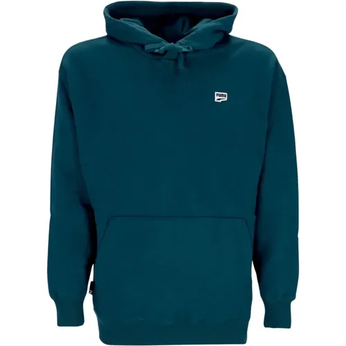 Grüner Leichter Hoodie Downtown Varsity , Herren, Größe: L - Puma - Modalova