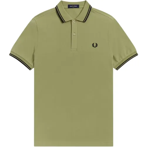 Short Sleee Polo with Double Stripe - Model M3600 , male, Sizes: XS - Fred Perry - Modalova