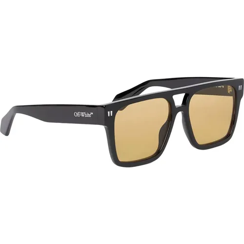 Frame Brown Lens Sunglasses , unisex, Sizes: 56 MM - Off White - Modalova