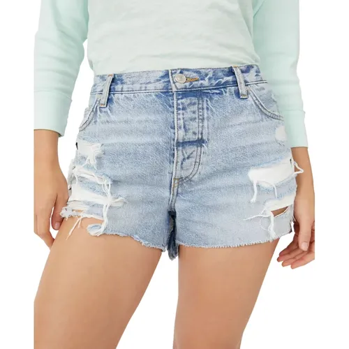 Vintage Denim Shorts mit Abnutzung - Free People - Modalova