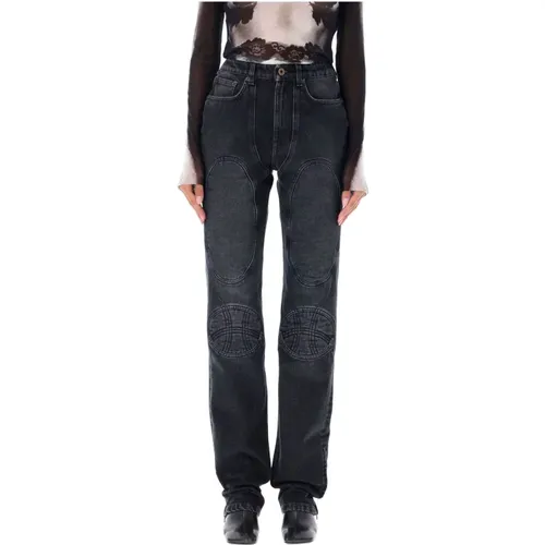 Vintage Lacing Knee Jeans , female, Sizes: W27, W28 - Jean Paul Gaultier - Modalova