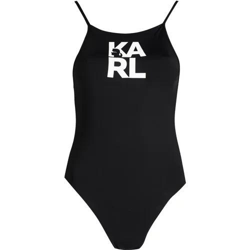 Einteiliger Badeanzug , Damen, Größe: XS - Karl Lagerfeld - Modalova