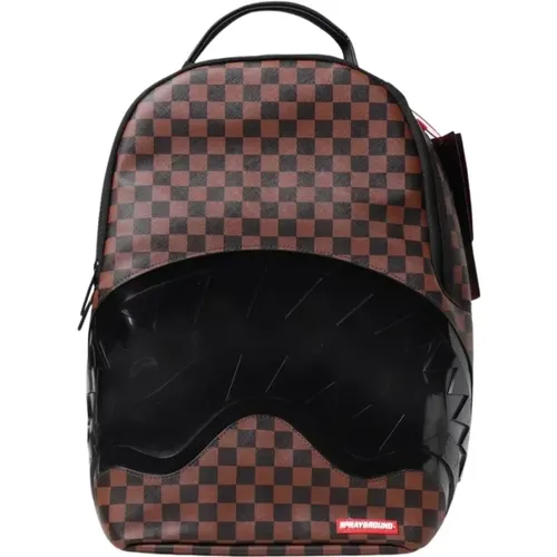 Backpacks, male, , Size: ONE SIZE Checkered Shark Attack Backpack - Sprayground - Modalova