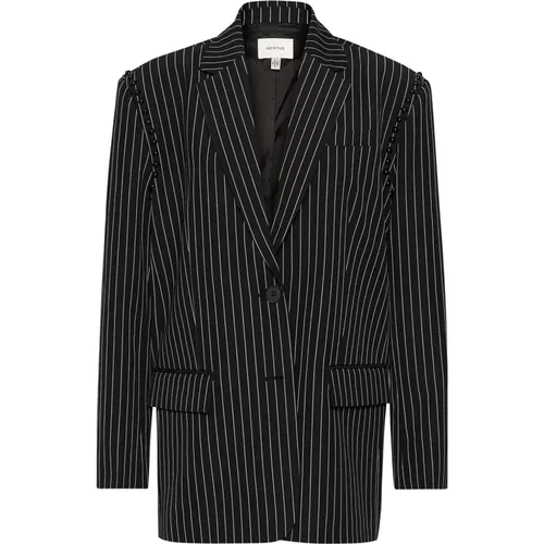 Blazers, female, , Size: M/L Pinstripe Oversized Blazer Jacket - Gestuz - Modalova