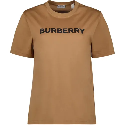 Logo Print T-Shirt , Damen, Größe: XS - Burberry - Modalova