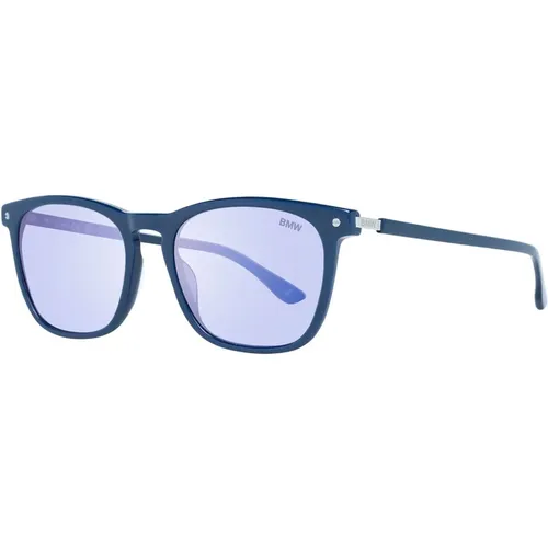 Blaue Herren Sonnenbrille Verspiegelter Trapezstil - BMW - Modalova