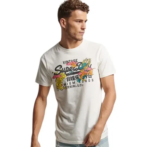 Herren T-Shirt aus 100% Baumwolle , Herren, Größe: 2XL - Superdry - Modalova