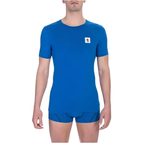 Underwear, male, , Size: XL Merino Wool Crew Neck T-Shirt - Bikkembergs - Modalova