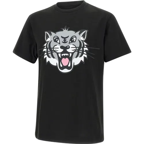 T-Shirts, male, , Size: M Happy Tiger Cotton T-shirt - Kenzo - Modalova