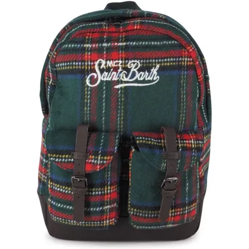 Cody Tartan Backpack , male, Sizes: ONE SIZE - MC2 Saint Barth - Modalova