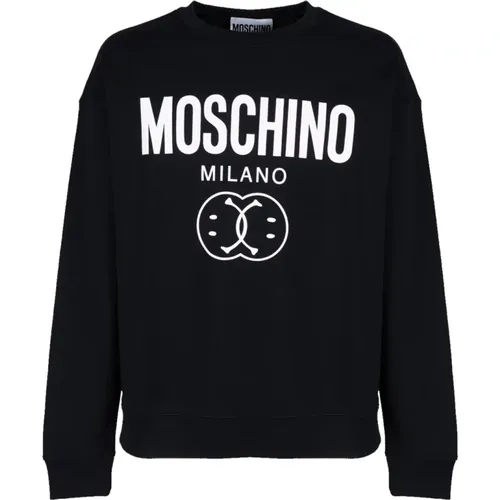 Sweatshirts, male, , Size: L Double Smile Sweatshirt - Moschino - Modalova