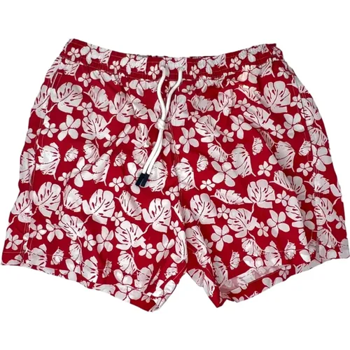 Rote Blumen Strand Shorts - Gran Sasso - Modalova