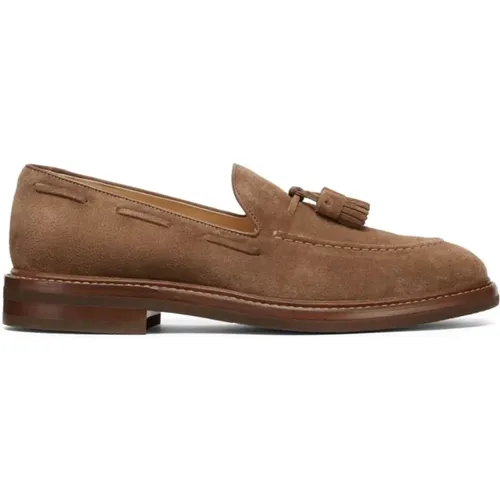 Suede Tassel Loafers , male, Sizes: 6 UK, 8 1/2 UK, 9 UK, 8 UK, 9 1/2 UK, 10 UK - BRUNELLO CUCINELLI - Modalova