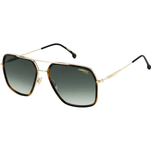 Havana Gold/Grey Green Sunglasses , male, Sizes: 59 MM - Carrera - Modalova