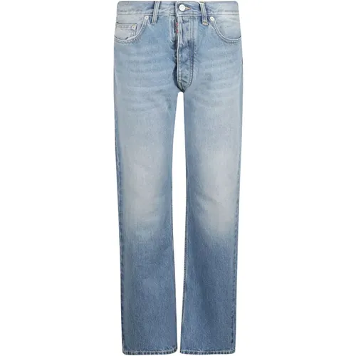 Blaue Straight-Leg Jeans , Herren, Größe: W31 - Maison Margiela - Modalova