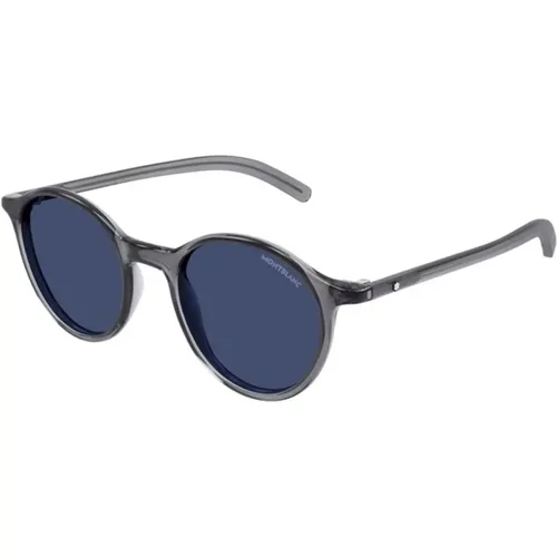 Grau Blaue Sonnenbrille Mb0324S 003 - Montblanc - Modalova