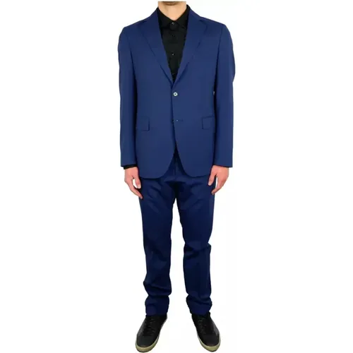 Single Breasted Suits, male, , Size: S Wool Blend Suit - Aquascutum - Modalova