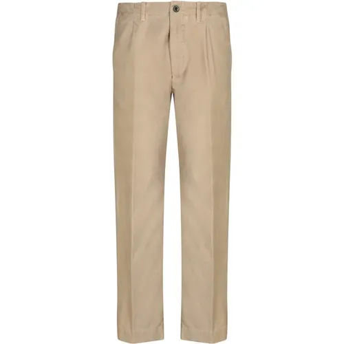 Chinos, male, , Size: W32 Premium Cotton Chino Trousers - Incotex - Modalova