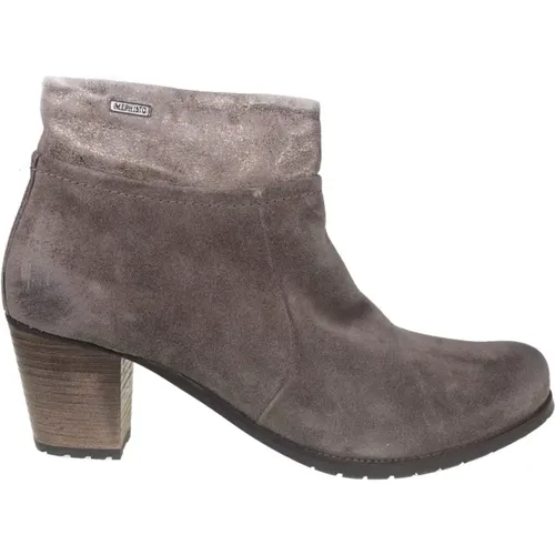 Taupe Damen Stiefelette mit metallischem Besatz , Damen, Größe: 36 EU - mephisto - Modalova