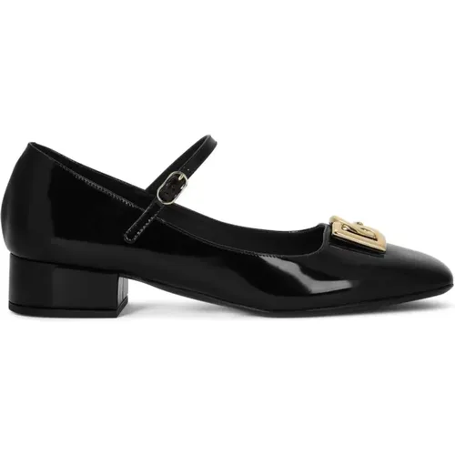 Patent Mary Jane Shoes , female, Sizes: 4 UK - Dolce & Gabbana - Modalova