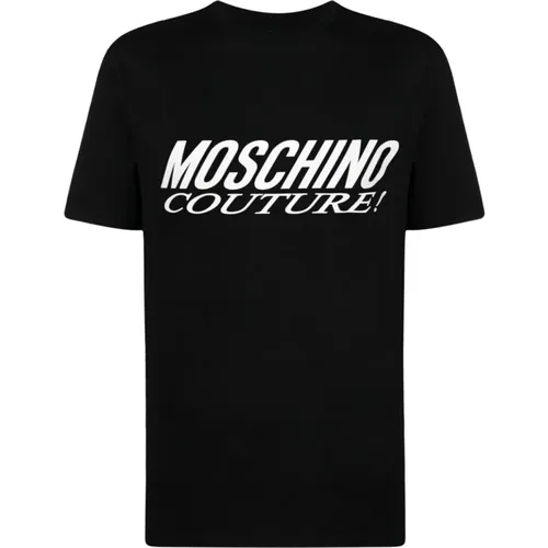 T-Shirts, male, , Size: L Logo Print Crew Neck T-shirt - Moschino - Modalova