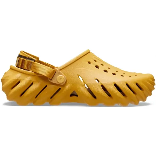 Flache Sandalen , Herren, Größe: 38 EU - Crocs - Modalova