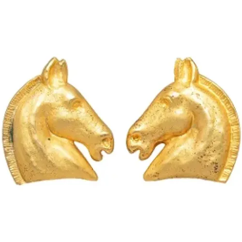 Pre-owned Jewellery, female, , Size: ONE SIZE Pre-owned Metal earrings - Hermès Vintage - Modalova