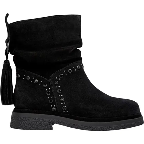 Ankle boot tassel and studs , female, Sizes: 8 UK, 5 UK, 6 UK, 7 UK, 3 UK, 4 UK, 2 UK, 9 UK - Alma en Pena - Modalova