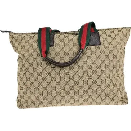 Pre-owned Tote Bags, female, , Size: ONE SIZE Pre-owned Canvas gucci-bags - Gucci Vintage - Modalova