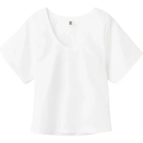 Lunae Weißes Shirt Top , Damen, Größe: S - By Malene Birger - Modalova