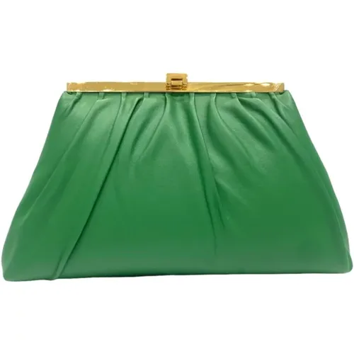 Clutches, female, , Size: ONE SIZE Puffy Jeane Nappa Emerald - N21 - Modalova