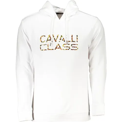 Hoodies, male, , Size: L Hooded Sweatshirt Long Sleeve Print - Cavalli Class - Modalova