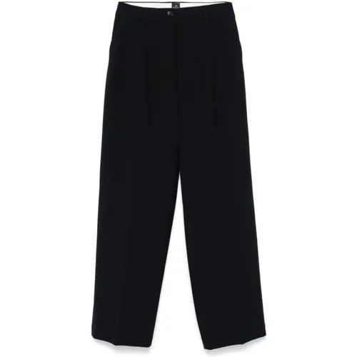 Schwarze Plissierte Hose mit Frontdetails , Damen, Größe: 2XS - Paul Smith - Modalova