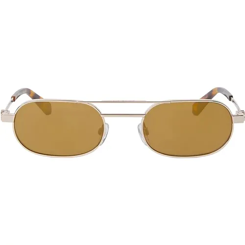 Sunglasses, unisex, , Size: 55 MM Vaiden Oval Metal Sunglasses - Off White - Modalova