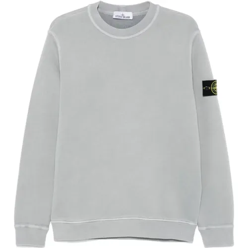 Classic Cotton Fleece Crewneck Sweatshirt , male, Sizes: L - Stone Island - Modalova