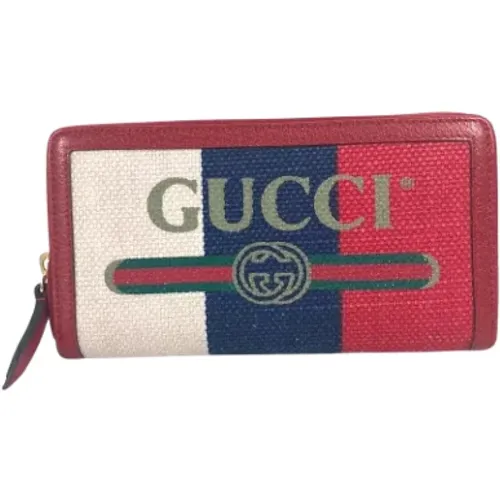 Pre-owned Wallets, female, , Size: ONE SIZE Pre-owned Canvas wallets - Gucci Vintage - Modalova