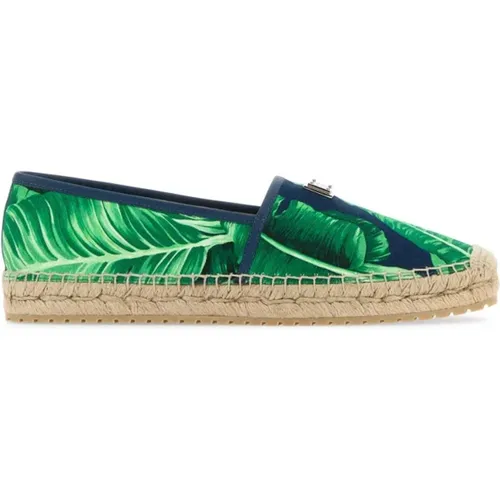 Espadrilles, male, , Size: 8 US Printed Canvas Espadrilles - Dolce & Gabbana - Modalova