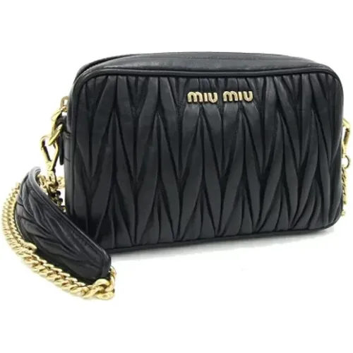 Pre-owned Cross Body Bags, female, , Size: ONE SIZE Pre-owned Leather shoulder-bags - Miu Miu Pre-owned - Modalova