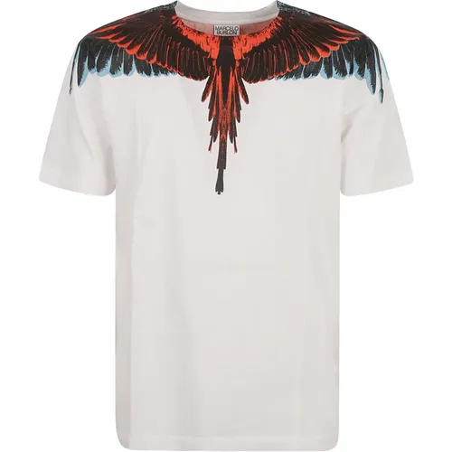 T-Shirts, male, , Size: M Icon Wings T-shirts and Polos - Marcelo Burlon - Modalova