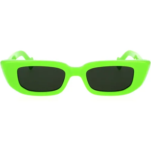 Mutige Rechteckige Sonnenbrille mit Grünen Gläsern - Ambush - Modalova