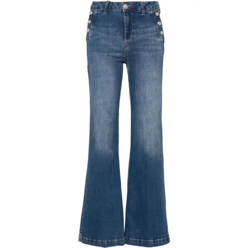 Blaue Denim Jeans mit Applikation , Damen, Größe: W31 - Liu Jo - Modalova