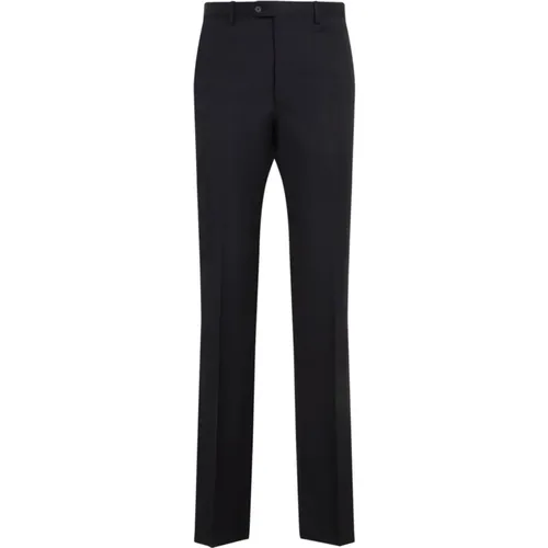 Straight Trousers, male, , Size: XL Navy Tailored Trousers - Lanvin - Modalova