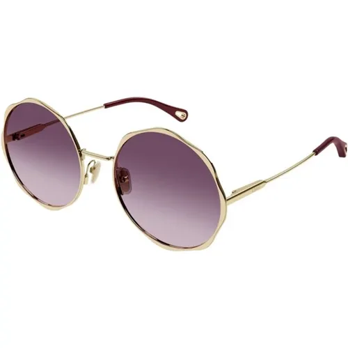 Gold Violett Sonnenbrille Modell 006 - Chloé - Modalova