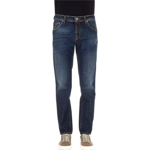 Luxury Denim Jeans with Sartorial Details , male, Sizes: W35 - Jacob Cohën - Modalova